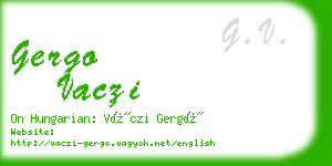 gergo vaczi business card